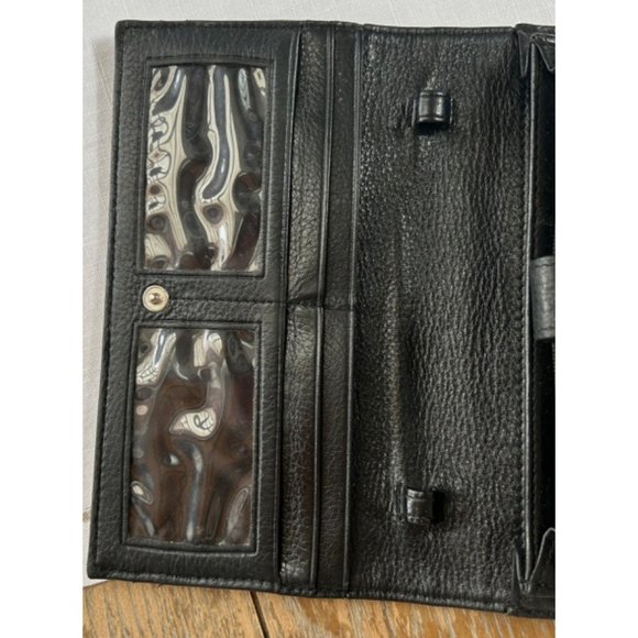 Brighten Large Black and Brown Wallet with Checkbook Holder - Picture 7 of 10
